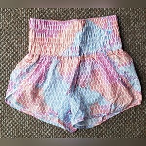 Free People Movement, The Way Home Shorts, XS, Pink/Blue